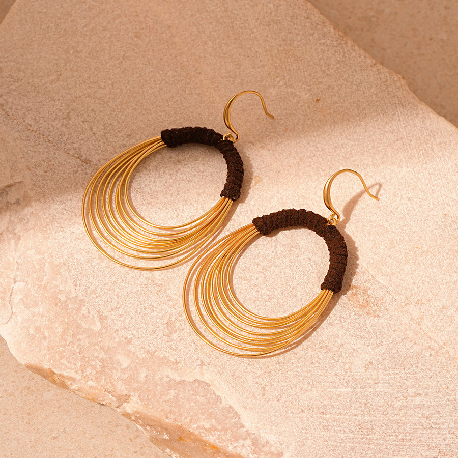 Personalized Fabric Hoop Earrings - DippedShop Wholesale - #1123