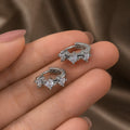 Luxury Gold Plated Sparkling Rhinestones Hoop Earrings 6W6JER480