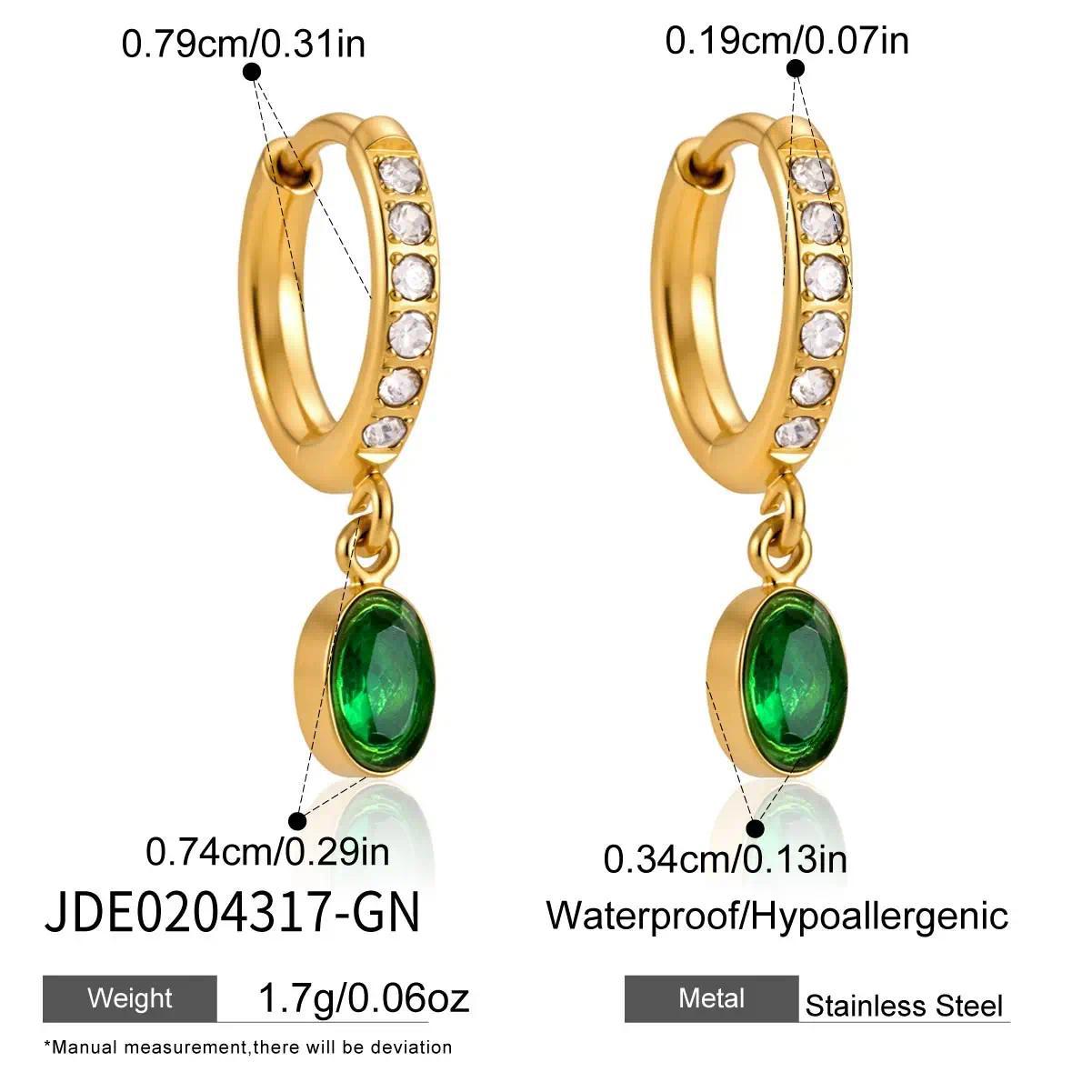 Trendy Cubic Zirconia Teardrop Dangle Hoop Earrings 6W6JER599