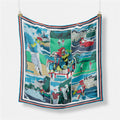 Abstract Silk Square Scarf - DippedShop Wholesale - #6051