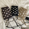 Trendy Hand Made Hollow Beaded Statement Crossbody Bag 8CW6BBG526L