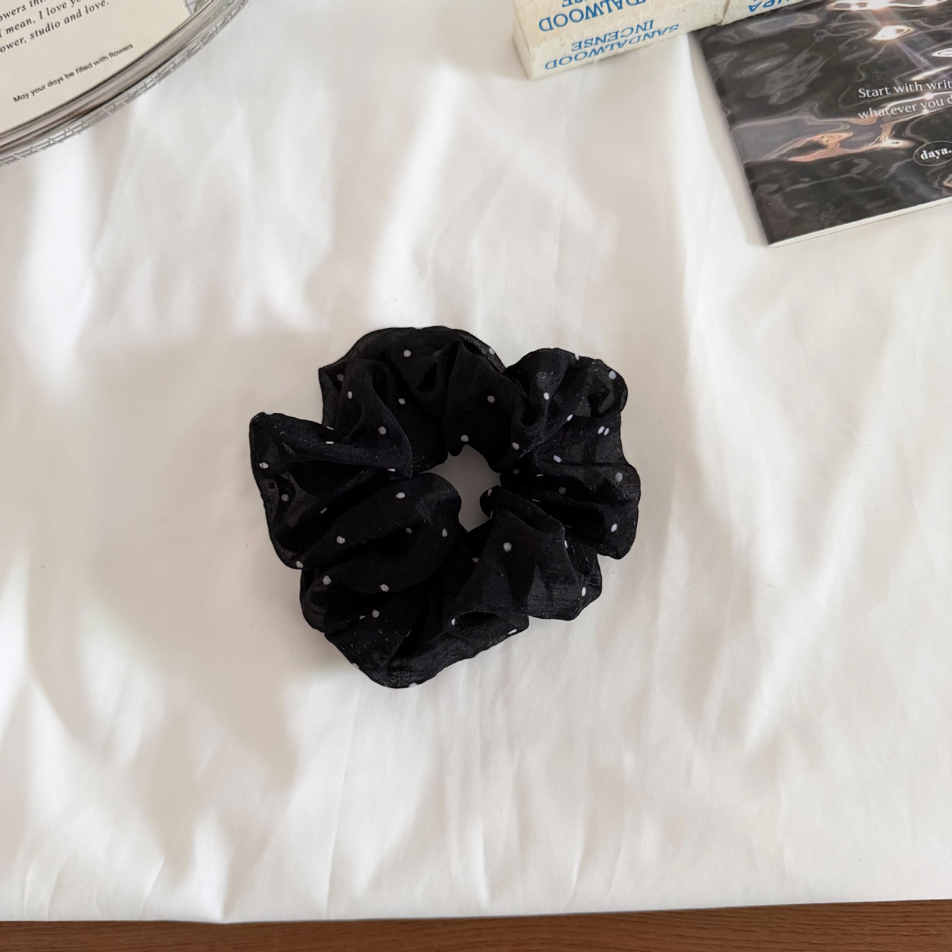Romantic Polka Dot Mesh Hair Scrunchie MK2BW6W6HSR05