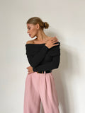 Off Shoulder Knit Top - DippedShop Wholesale - #7715