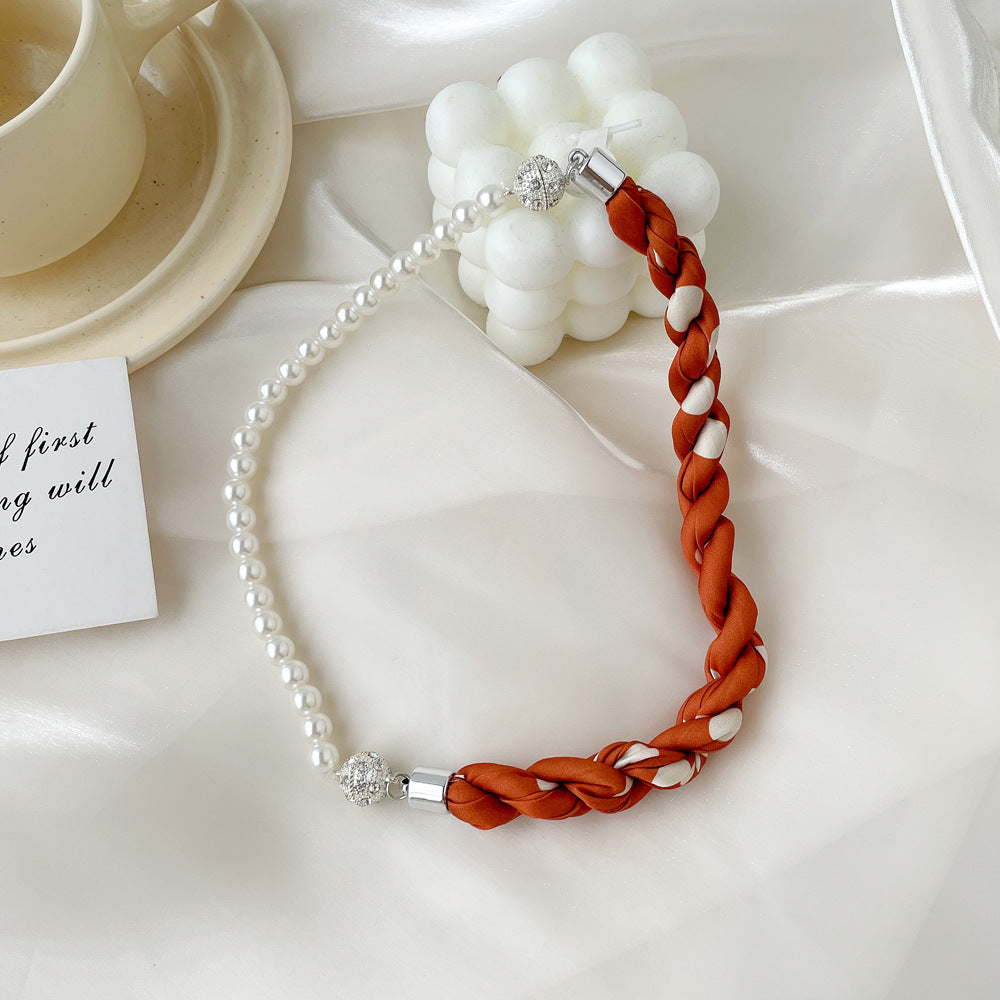 Silk Scarf Necklace - DippedShop Wholesale - #6083