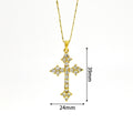 Gold Plated Cross Necklace - DippedShop Wholesale - #4547