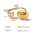 Cute Gold Plated Heart Open Ad - DippedShop Wholesale - #2675