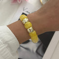 Dopamine Color Block Resin Beaded Stretch Bracelet 6W6JBR610
