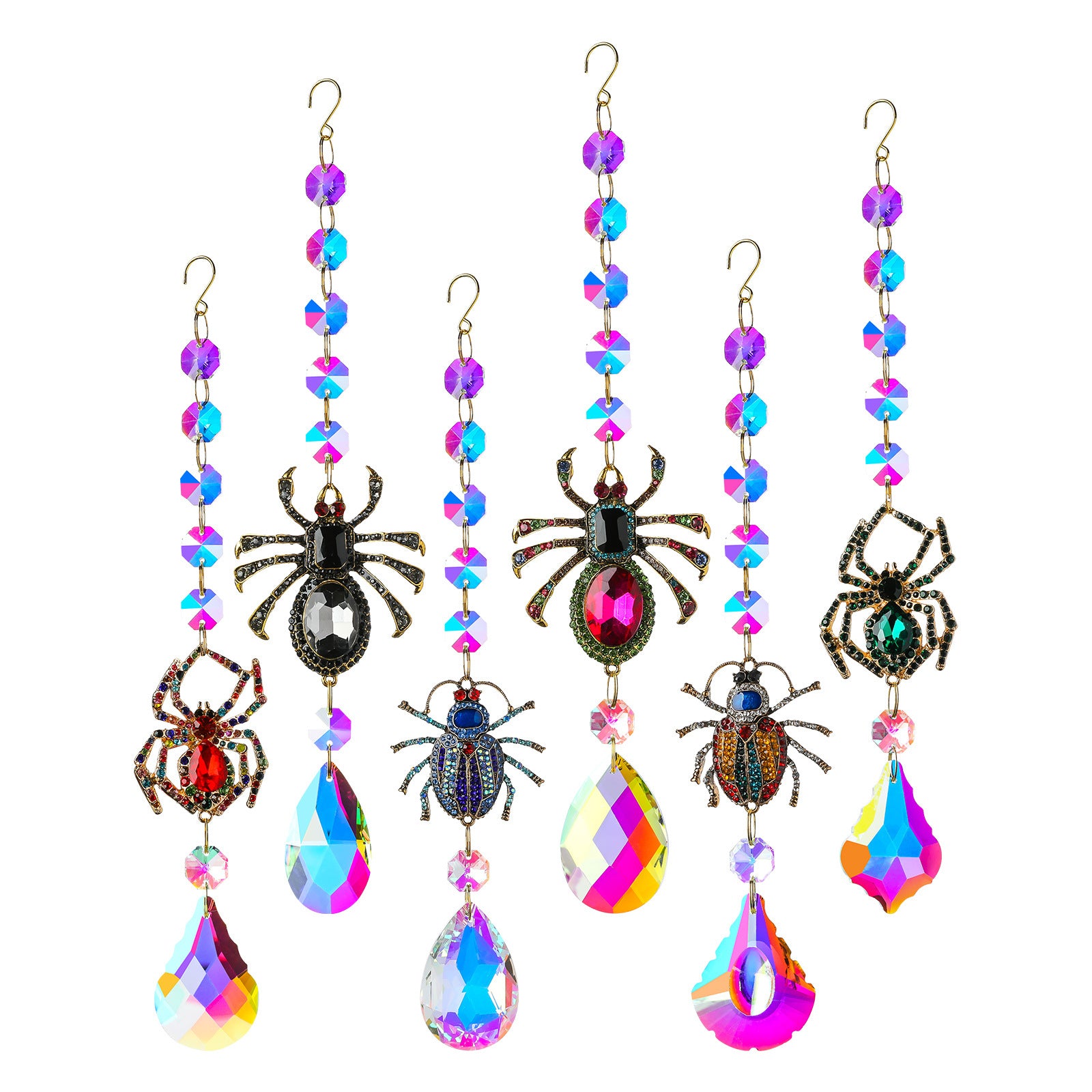 Halloween Jeweled Spider Crystal Suncatcher 6H7HLS140