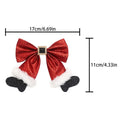 Funny Sparkly Christmas Velvet Ribbon Hair Clip 6W6HPN98