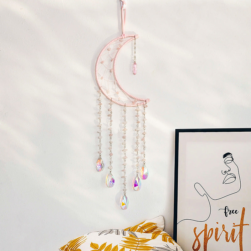 Stylish Moon Spiral Crystal Tassel Suncatchers MK2CZAS6H7HLS51