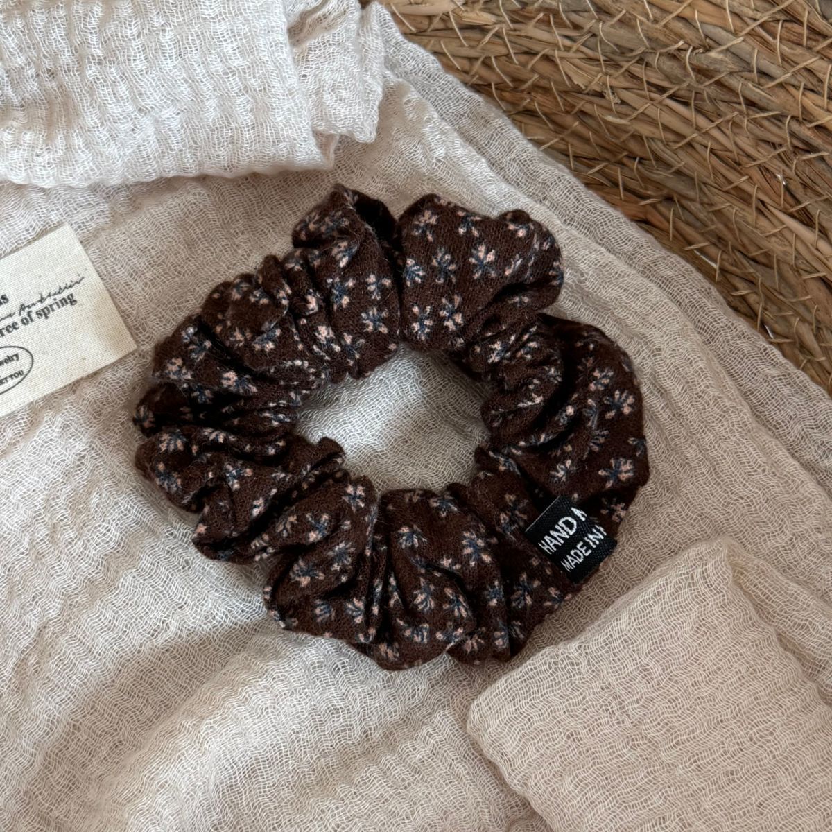 Vintage Floral Ruffled Scrunchies - DippedShop Wholesale - #5827