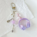 Chic Metal Earphone Microphone Pendant Keychain 6W10BBC391