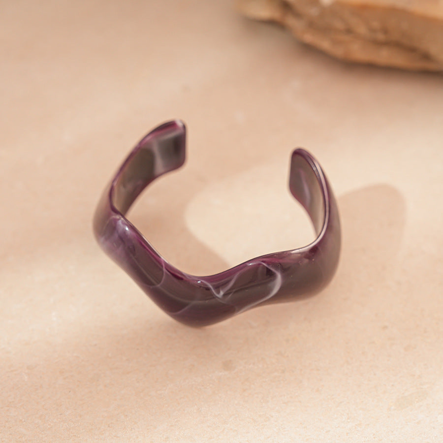 Purple Irregular Acrylic Bracelets - DippedShop Wholesale - #1907