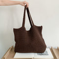 Casual Ribbed Knitted Shoulder Bag 6W10BBG1792