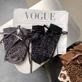 Leopard Bow Socks - DippedShop Wholesale - #3699