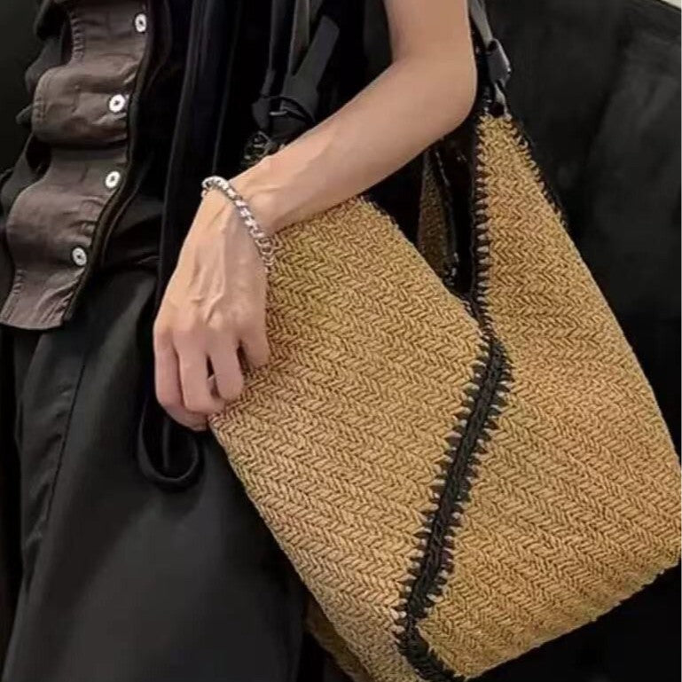 Straw Woven Large Capacity Beach Shoulder Bag 8CW6BBG516L