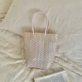 Minimalist Solid Color Hollow Hand Woven Handbag 8CW6BBG523L