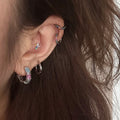 Cubic Zirconia Hoop Earrings - DippedShop Wholesale - #1363