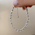 Danity Transparent Bead Silver Bead Chain Bracelet 6W6JBR336