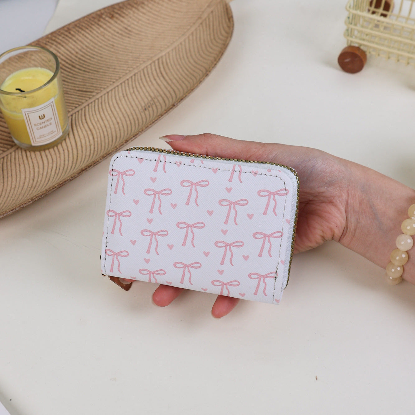 Sweet Mini Bowknot Print Coin Purse Wallet 6S10BWB120