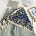 Retro Cashew Print Waist Belt Silk Scarf MK2BLW6W6NSI59