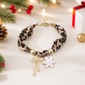 Christmas Santa Claus Charm Leopard Print Bracelet 6W6JBR655