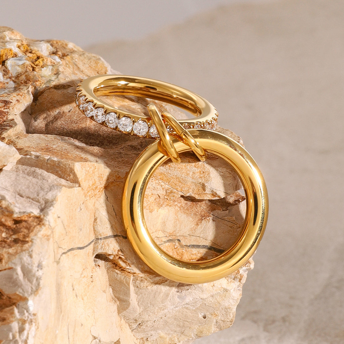 Simple Layered Zircon Single Ring DP25F465