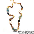 Boho Beaded Color Block Necklace - DippedShop Wholesale - #8179