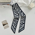 Stylish Zebra Print Narrow Soft Silk Scarf MK2BLW6W6NSI66