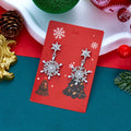 Creative Sparkly Rhinestone Snowflake Christmas Earrings 6W6JER682