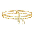 Elegant Gold Plated Double Lay - DippedShop Wholesale - #5747