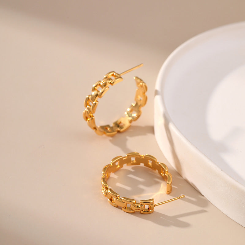 Elegant Hellow Out Simple Stud Earrings DPJE1240