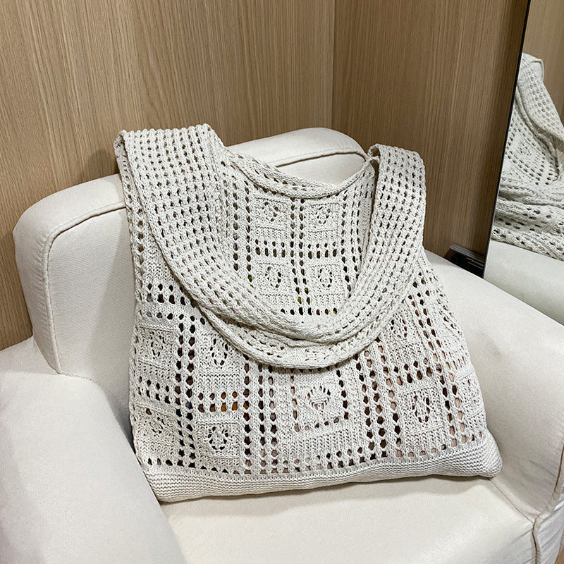 Solid Color Hollow Braided Shoulder Bags DP25C804