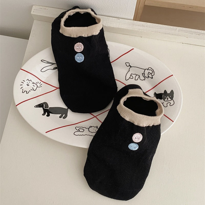 Color Block No Show Socks - DippedShop Wholesale - #7283