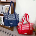 Contrast Striped Tote Bag - DippedShop Wholesale - #3043