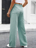 Vintage Plaid Wide Leg Pants - DippedShop Wholesale - #5379