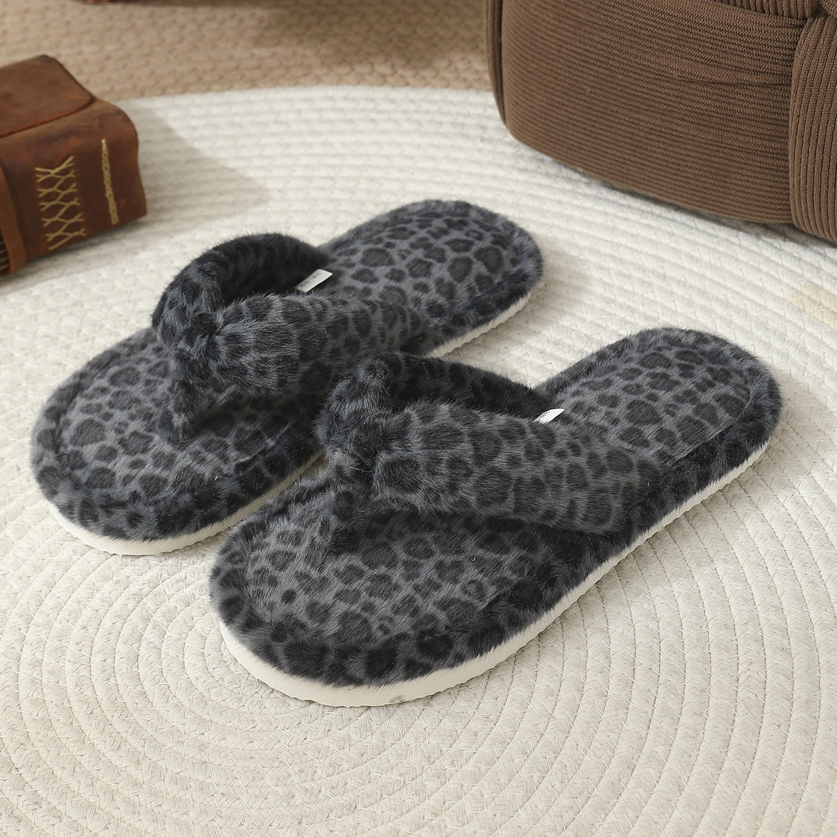 Plush Flat Flip Flops - DippedShop Wholesale - #2643