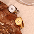 Cubic Zircon Starburst Ring - DippedShop Wholesale - #0451
