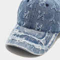 Trendy Distressed Denim Washed Baseball Cap 8BK6HAT184L
