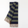 Mohair Color Block Striped Tassel Scarf 6W6NSW276