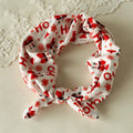 Christmas Print Bunny Ears Elastic Hair Band 6W6HBD362
