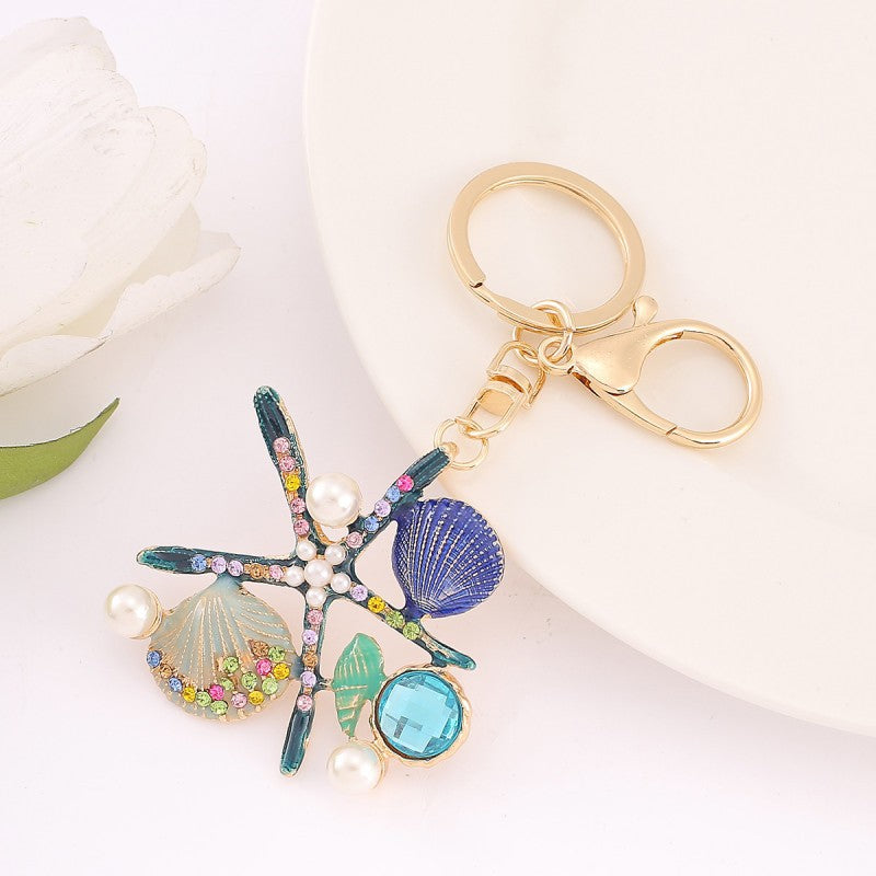 Funny Rhinestones Dolphin Pendant Keychain Bag Charm 6W10BBC632
