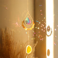 Natural Stones Purple Crystal Moon Wrap Suncatchers MK2CZAS6H7HLS74