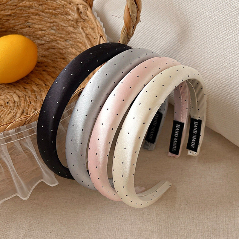 Sweet Polka Dots Satin Thin Headband MK2SPM6W6HBD13