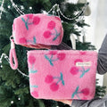 Plush Cherry Makeup Bag - DippedShop Wholesale - #6003