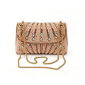 Trendy Sparkly Rhinestone Pearl Hanbag Evening Purse 6W10BBG1974