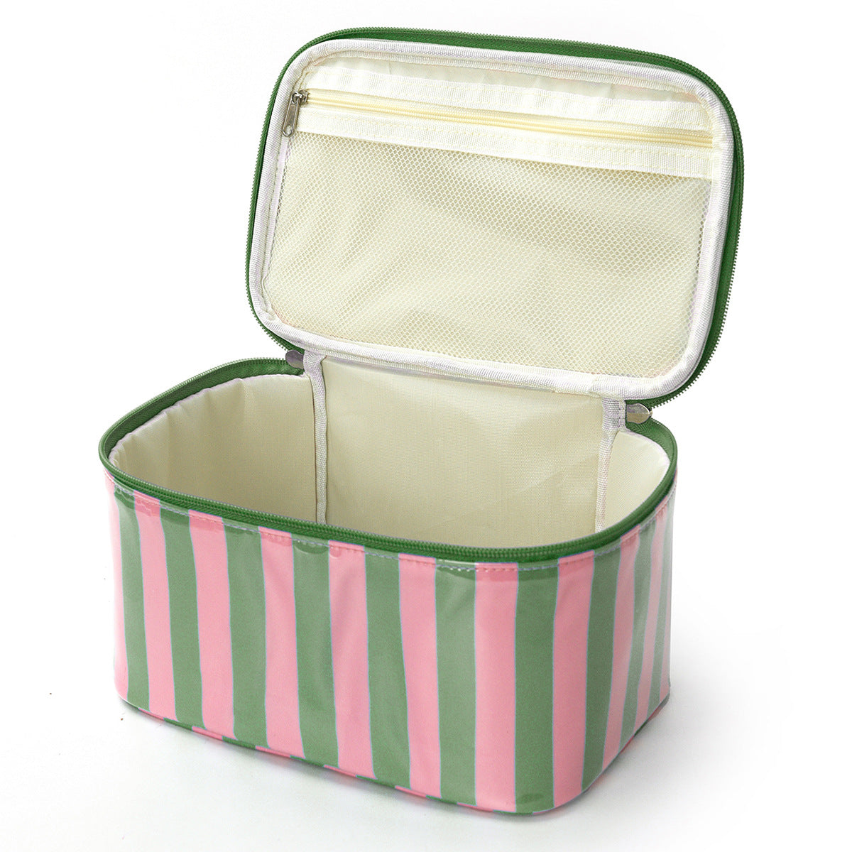 Color Block Striped Large Capacity Makeup Bag MK2BW6S10BOB62