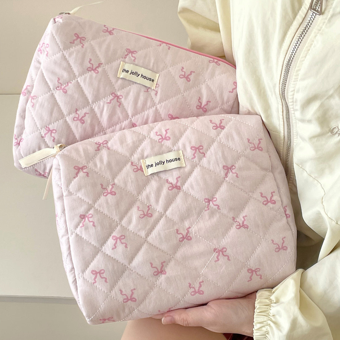 Pink Bow Large Capacity Sweet Make Up Bag DPB2420
