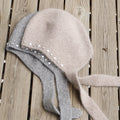Pearl Rhinestone Angora Trapper Beanie 6W6HAT698
