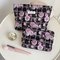 Vintage Floral Embossed Portable Makeup Bag MK2BW6W10BOB409